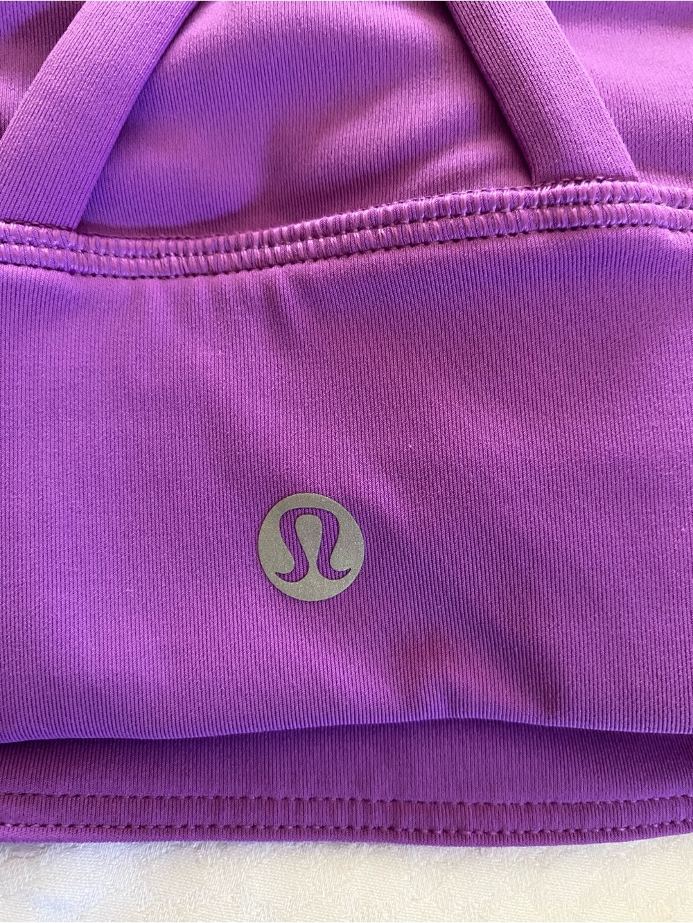 lululemon Athletica Lavender Purple Sports Bra with White Accents